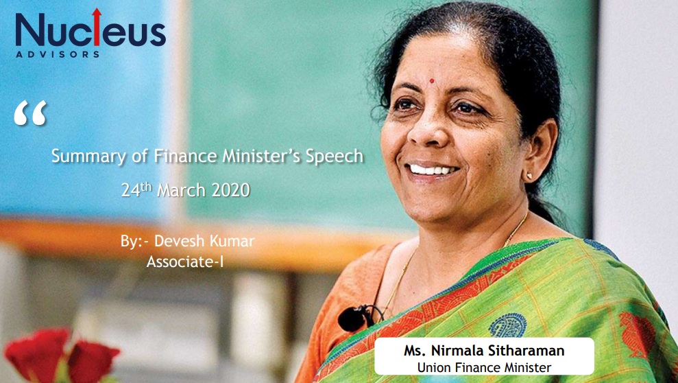 Summary of Finance Minister speech